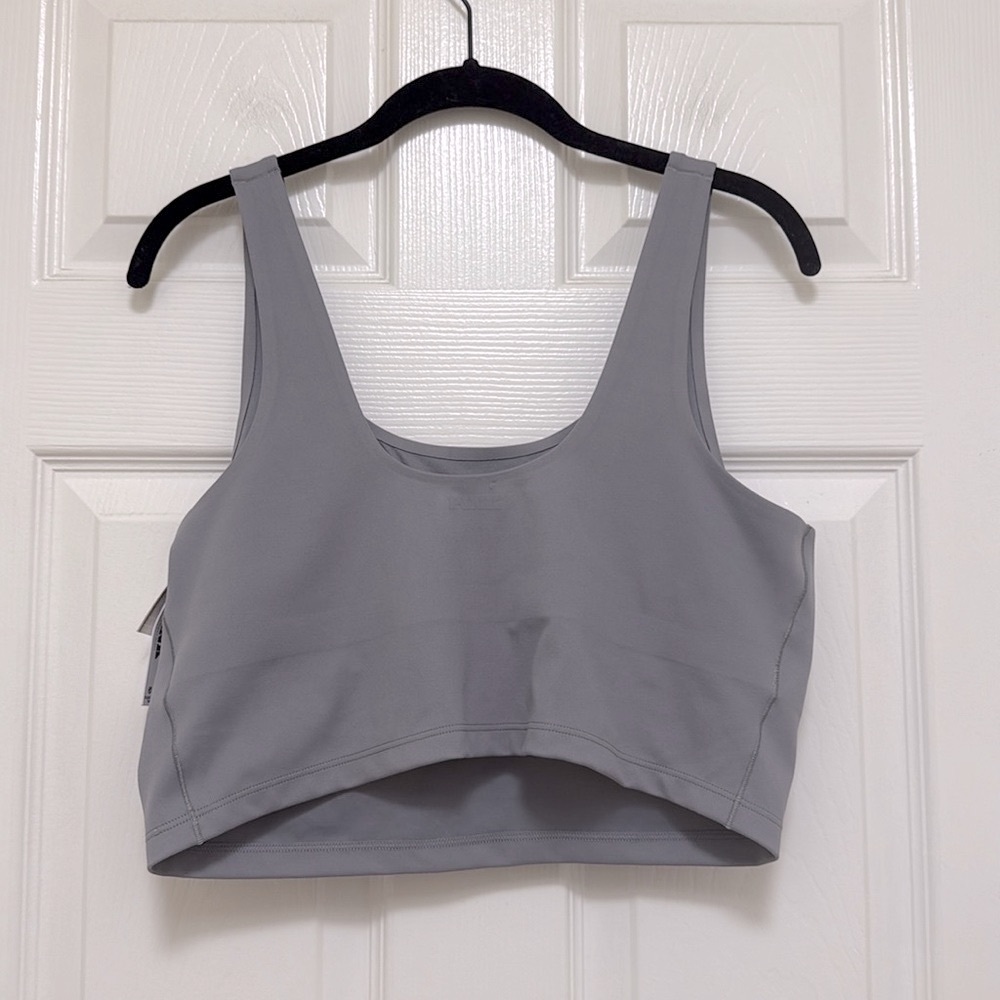 NWT Victoria’s Secret PINK Relay Longline Sports Bra in Night Owl Gray - Picture 6 of 9
